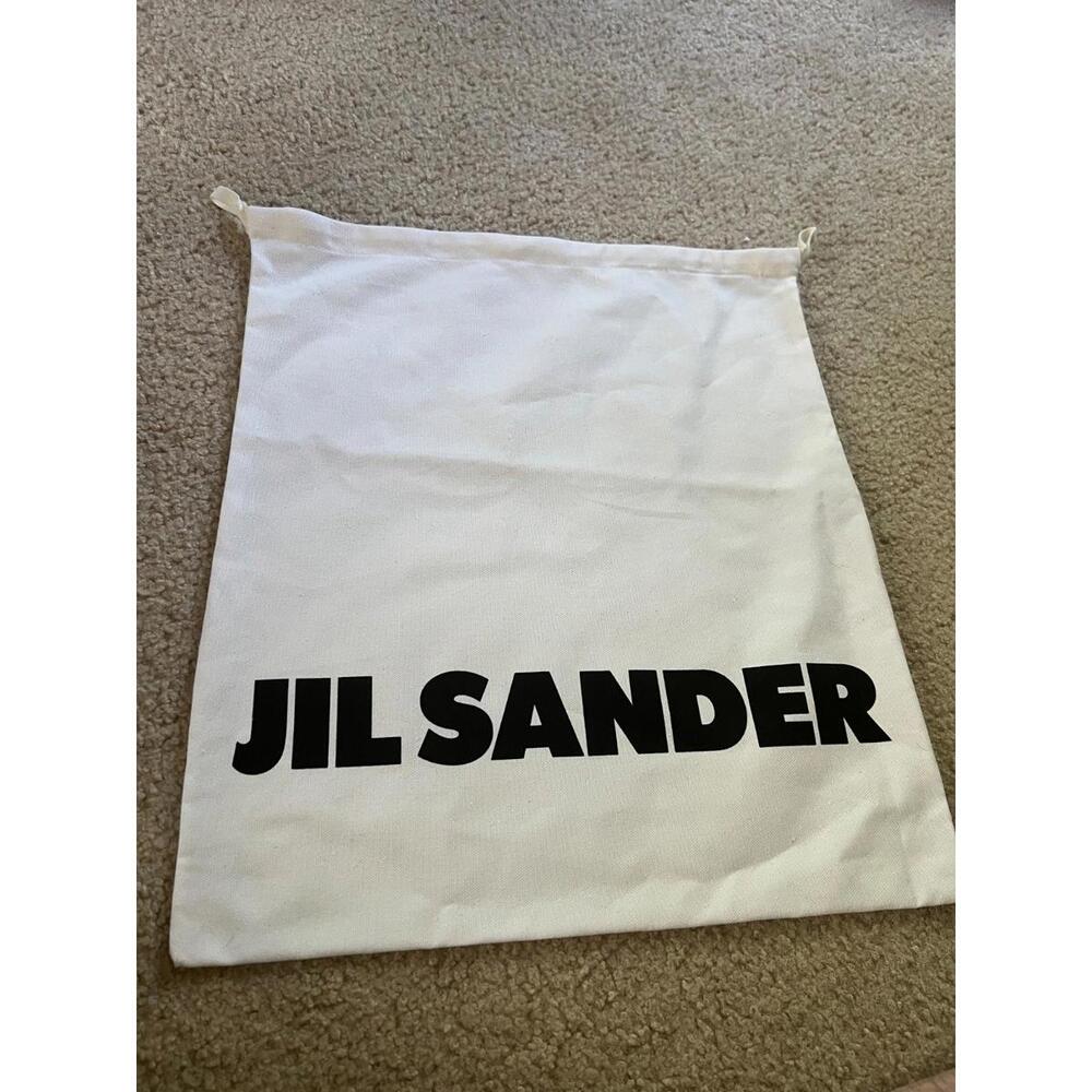 JIL SANDER WHITE Canvas Drawstring Dust Bag 16x17.5 SHOE/HANDBAG/PURSE Storage